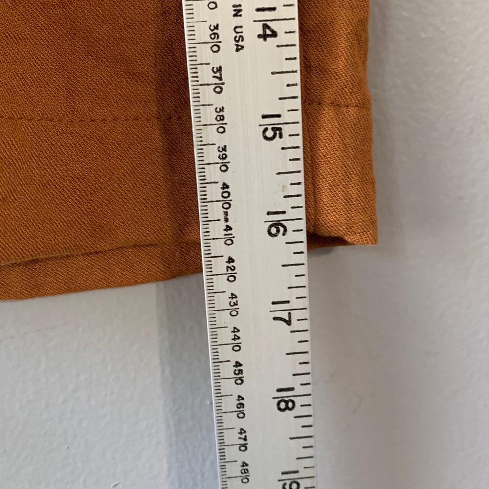 A. New Day burnt orange paper bag‎ shorts with tie and pockets. Size S - Picture 8 of 12